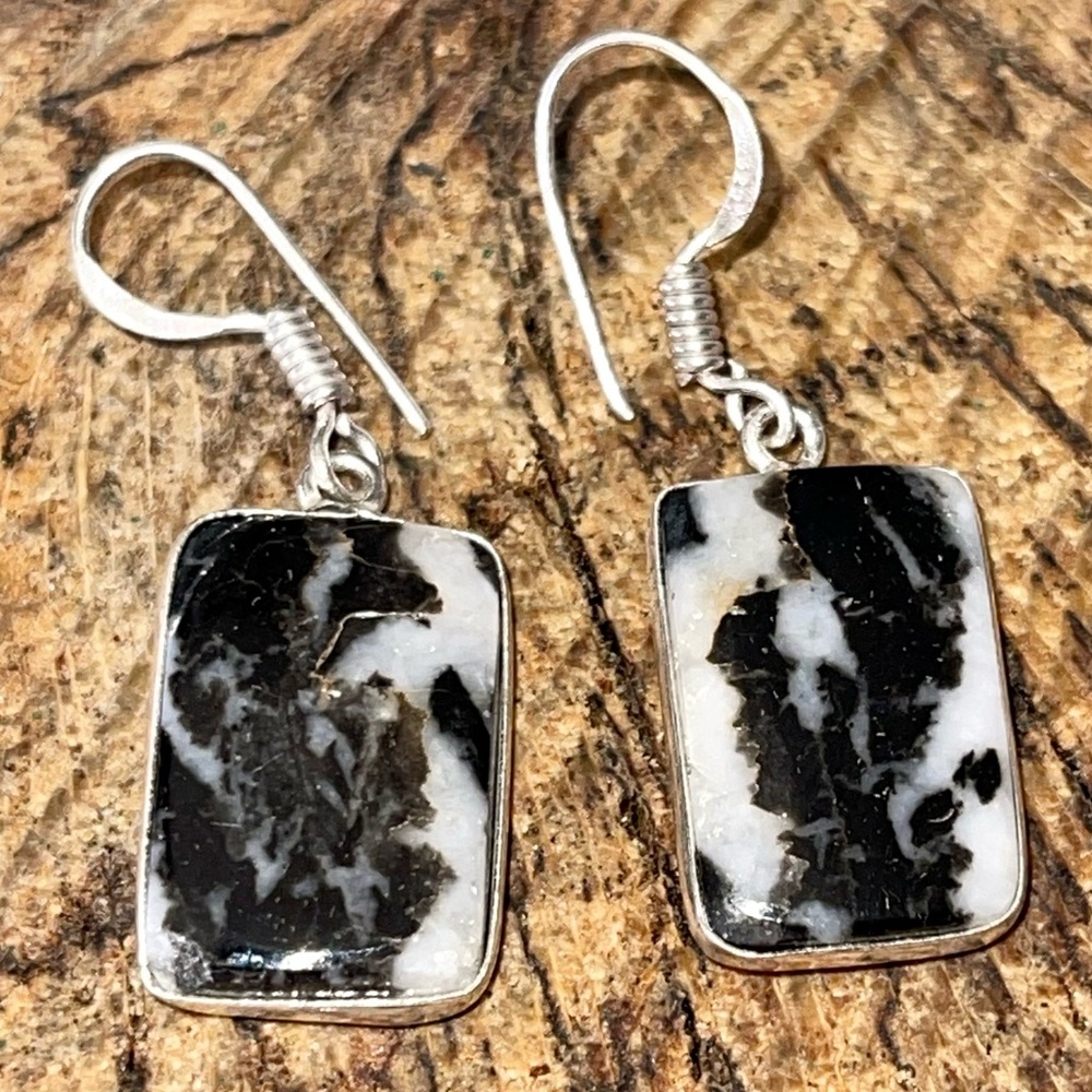 White Buffalo Turquoise Earrings 1 1/2” - Picture 7 of 10